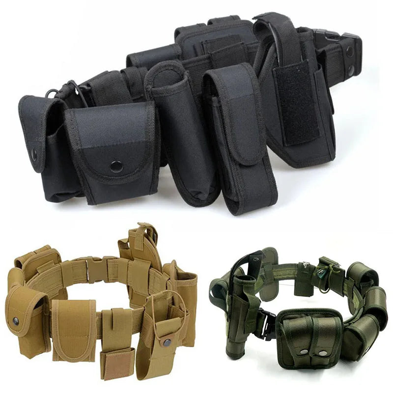10-in-1 Tactical Police Duty Belt – Adjustable Security & Utility Belt Set