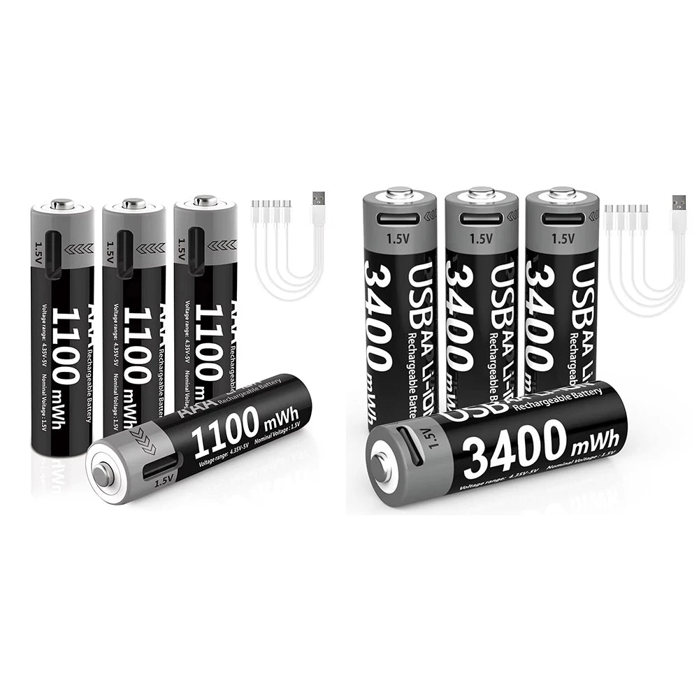 EcoCharge USB Rechargeable Battery Set