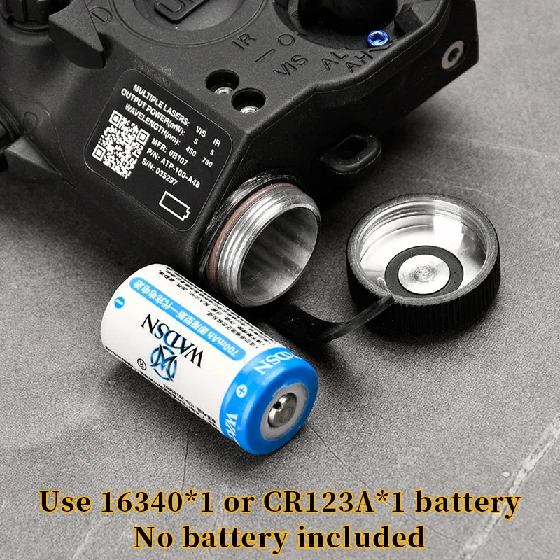 WADSN PEQ-15 LA5C Tactical Airsoft Light - Red Dot Laser; Strobe Modes