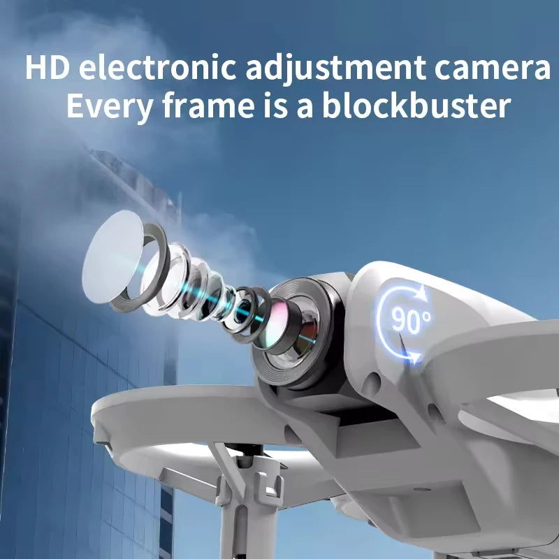 4K Foldable Mini Drone with Dual Camera, 3-Sided Obstacle Avoidance &amp; 180° ESC