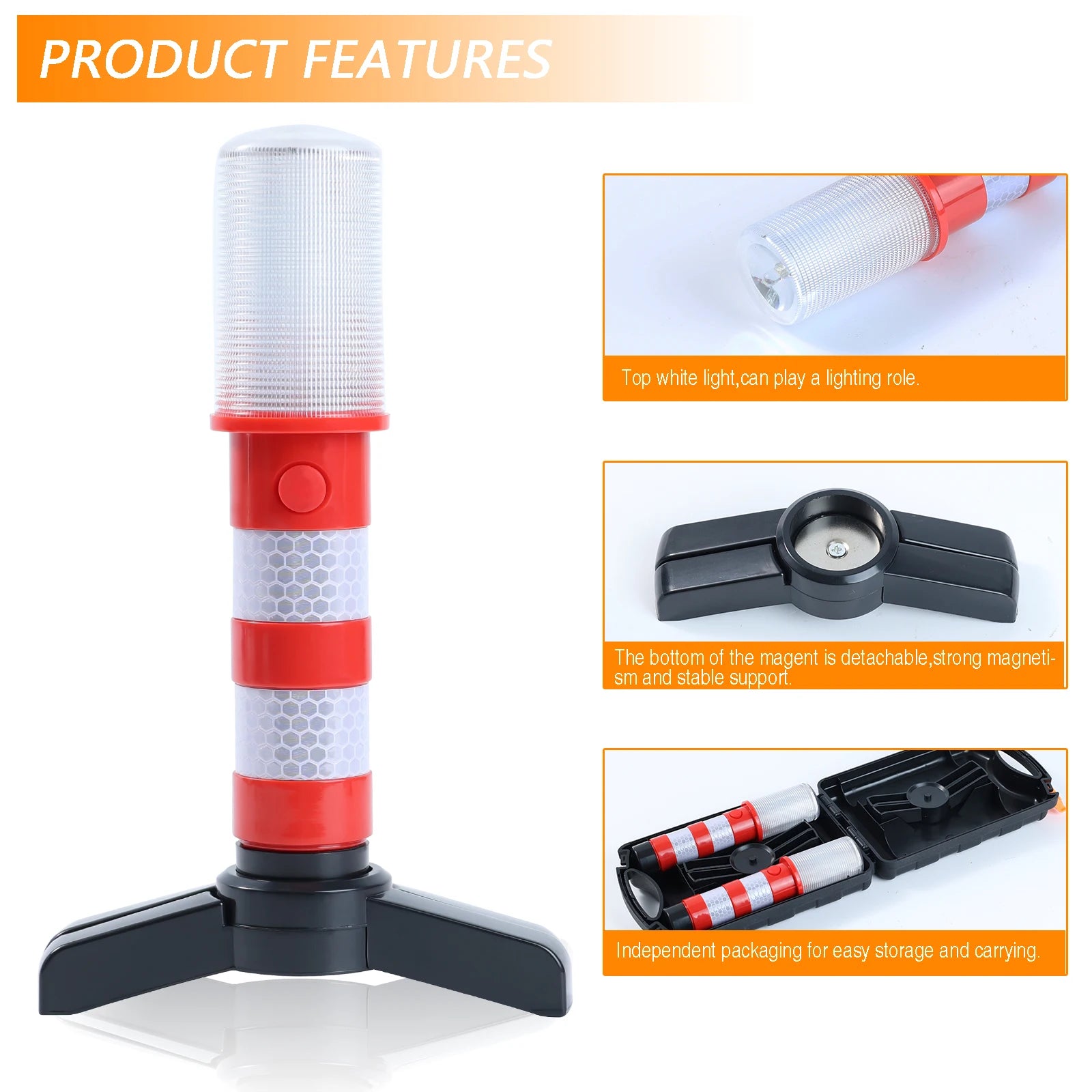 Multi-Mode LED Emergency Road Flares