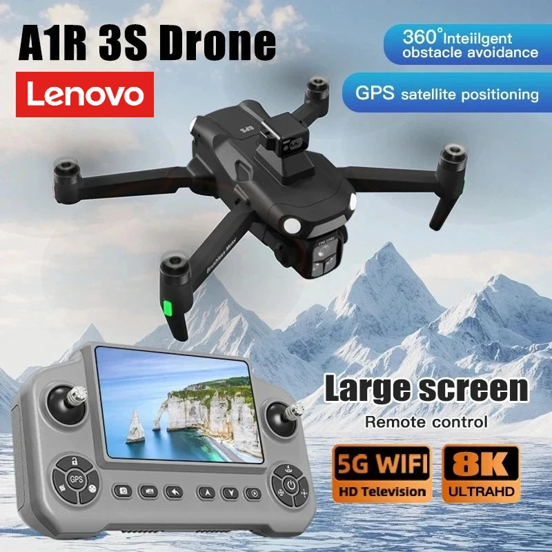 Lenovo A1R 3S 8K GPS Brushless Drone with LiDAR 360° Laser Obstacle Avoidance & Screen Remote