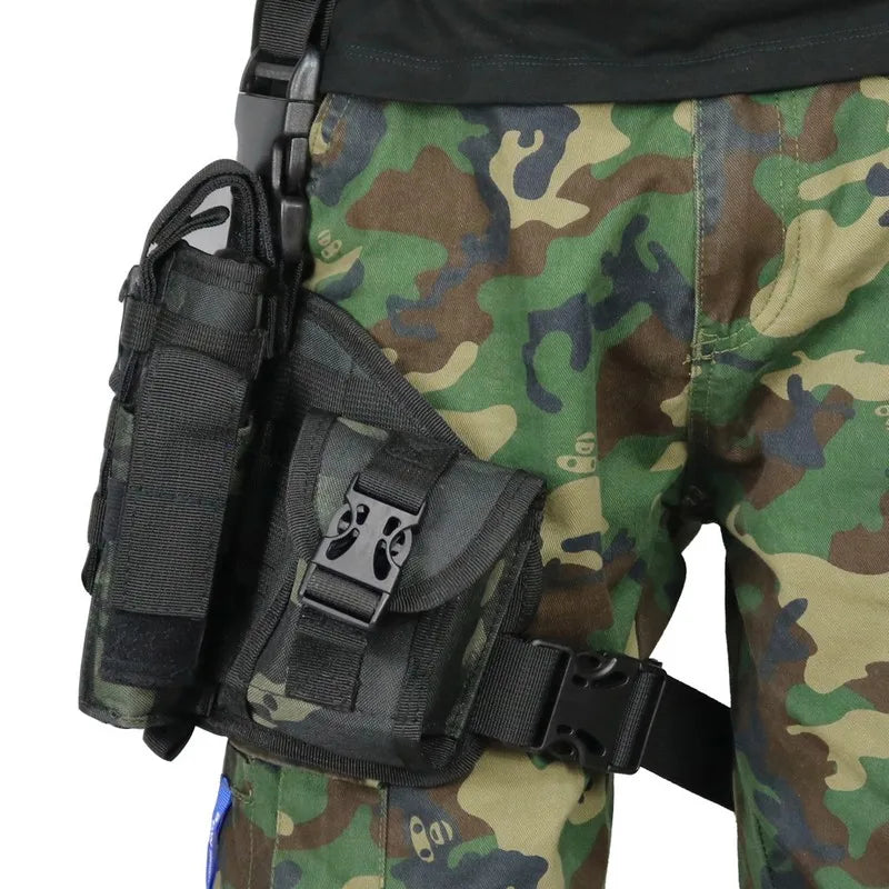 Jarhead Universal MOLLE Drop Leg Tactical Thigh Holster for Pistols