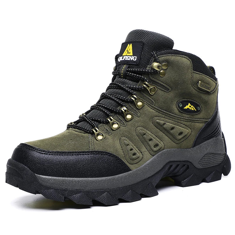 Durable Hiking Boots – Large Size, Non-Slip, and Warm for All-Season Outdoor Wear