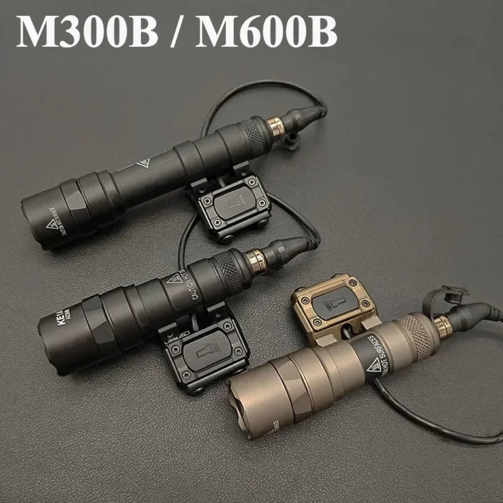 M300B/M600B Tactical Weapon Light - 800 Lumen LED Flashlight with Rail Mount &amp; ModButton Switch