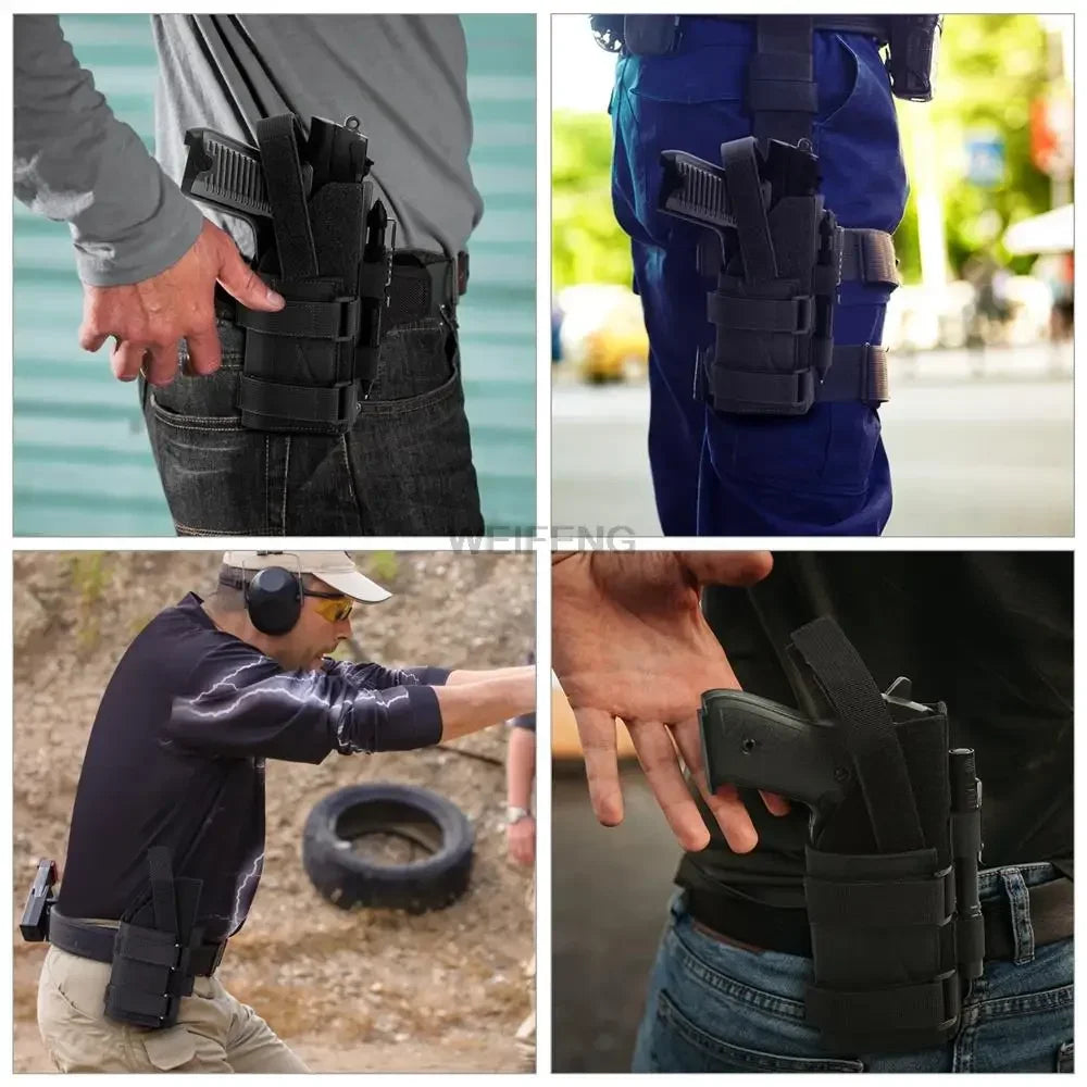 1000D Nylon MOLLE Tactical Waist & Drop Leg Pistol Holster | Right Hand