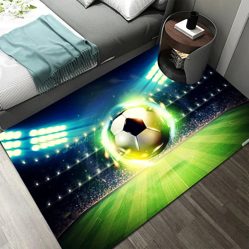 Football-Themed Rug – Home & Bedroom Decor