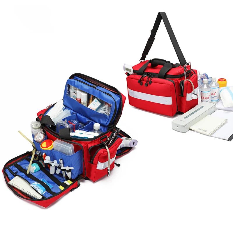 Large-Capacity Emergency First Aid Backpack – Waterproof & Multi-Pocket Design