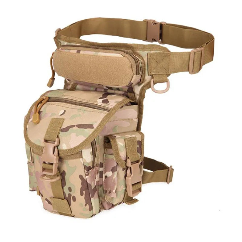 Tactical Drop-Leg Thigh Pack – 800D Waterproof MOLLE Waist Bag for Hunting & Riding | LKEEP