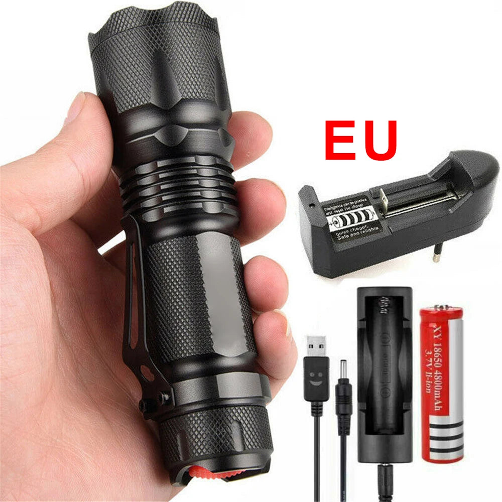 Zoomable LED Tactical Flashlight - 3 Modes