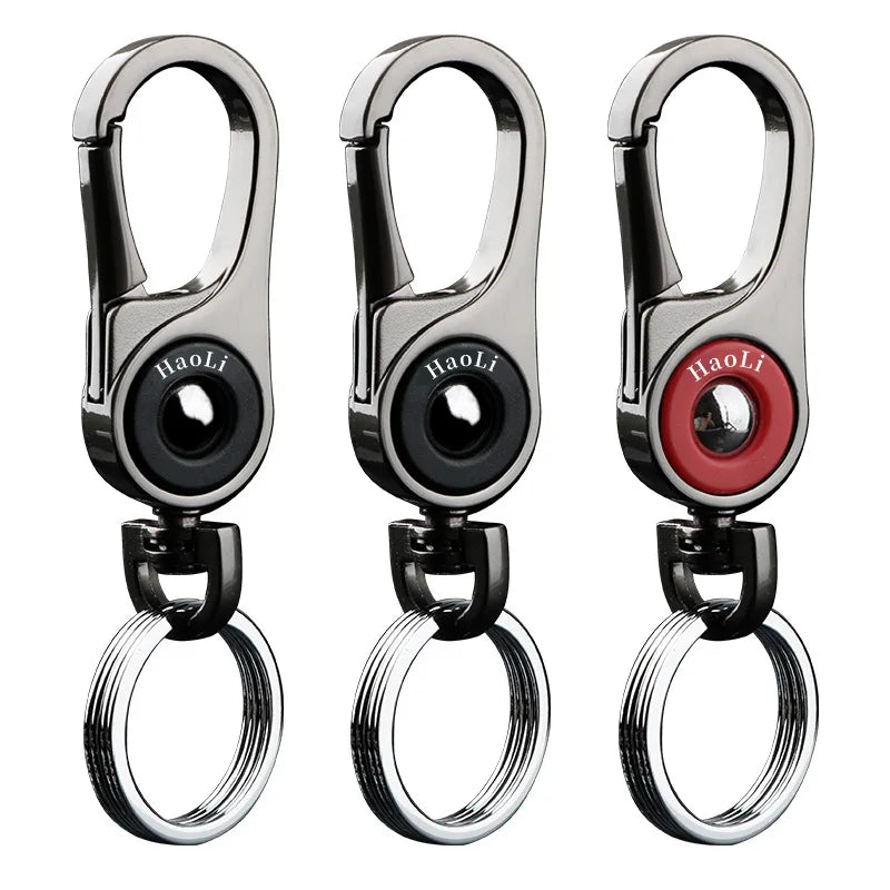 Titanium Alloy Carabiner Keychain – EDC Key Ring with Corkscrew, Gift for Men