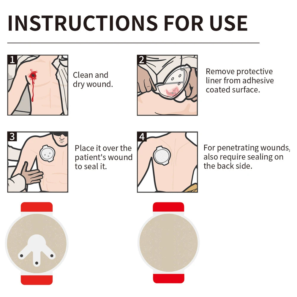Tactical Chest Seal Twin Pack – for Emergency Trauma Care