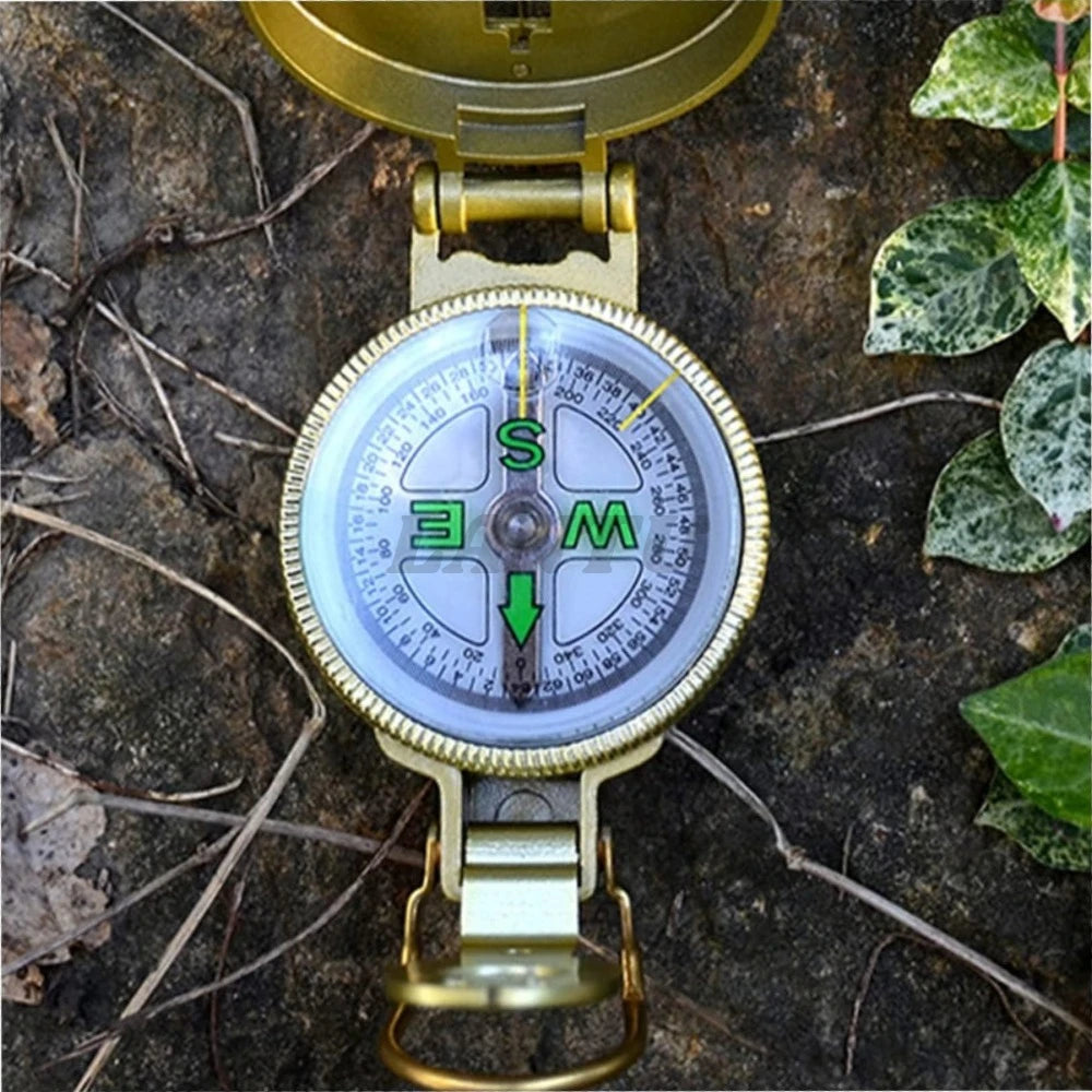 Military Lensatic Compass with Magnifier & Glow-in-the-Dark Dial