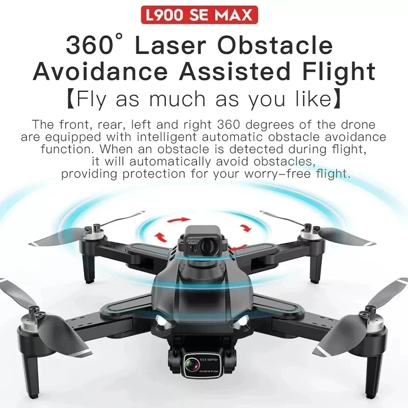 XMSJ L900 Pro SE Max 4K GPS Drone with 360° Obstacle Avoidance Dual HD Camera