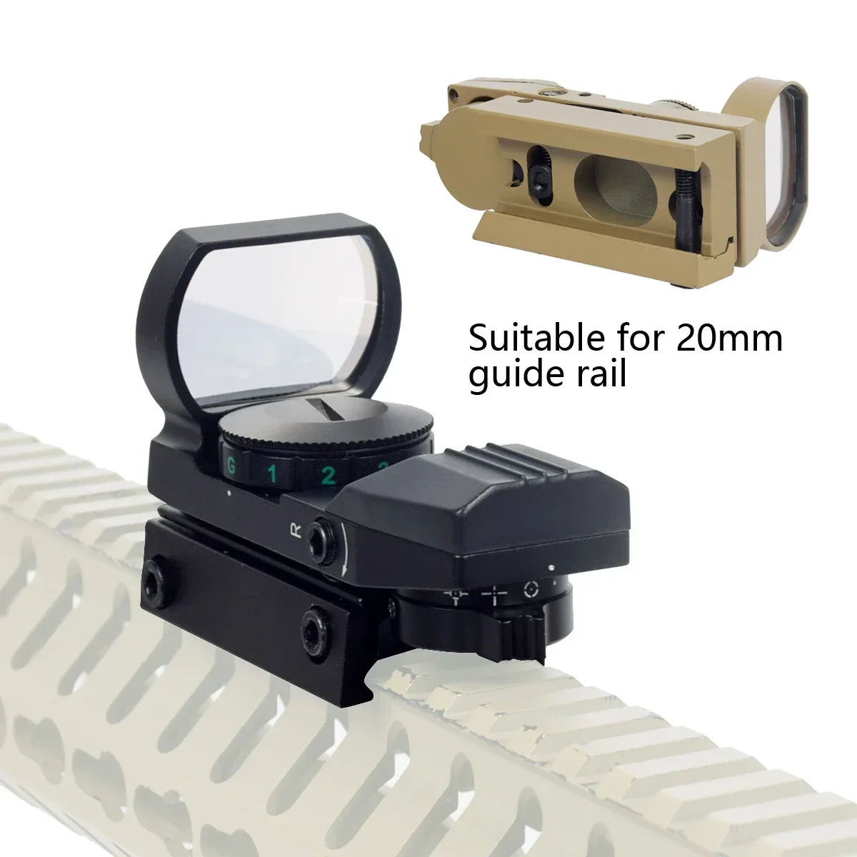 4-Reticle Reflex Red/Green Dot Sight – Tactical Scope for 20mm Rail | ≤6x