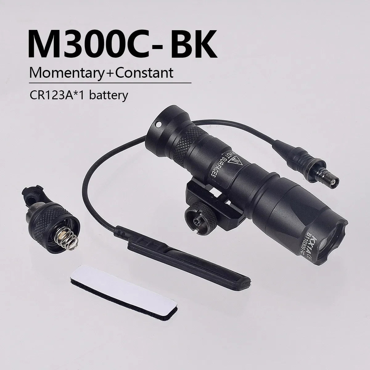 Tactical Weapon Light - M600C/M300C LED Scout Flashlight with Picatinny Rail Mount