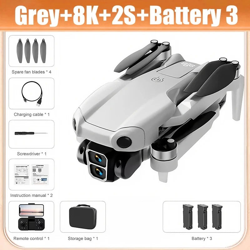 LS A888 Pro 8K Brushless Drone with Dual Camera, Optical Flow & 3-Sided Obstacle Avoidance