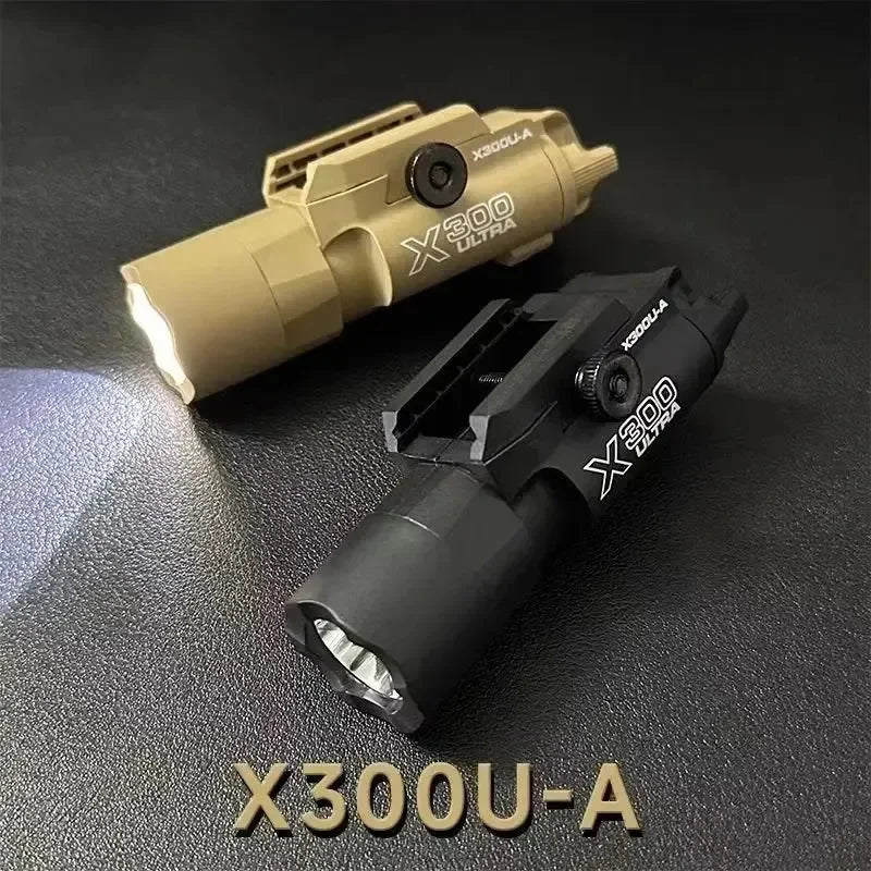 X300U-Style Nylon Tactical Pistol Light with Strobe | 20mm Rail Mount for Airsoft & Hunting