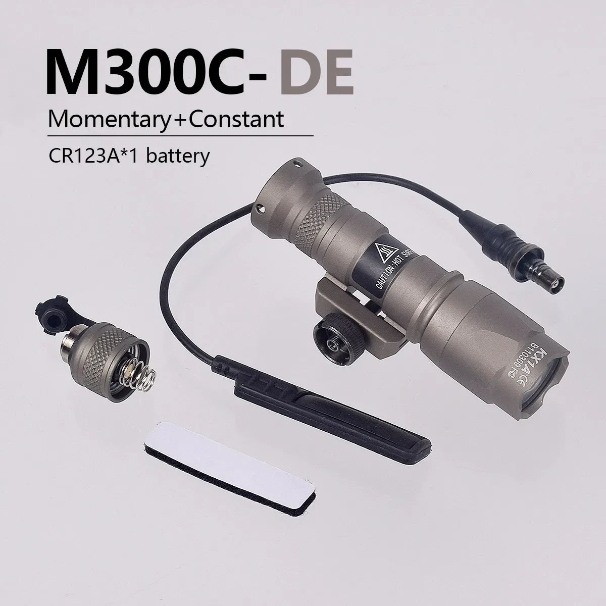 Tactical Weapon Light - M600C/M300C LED Scout Flashlight with Picatinny Rail Mount